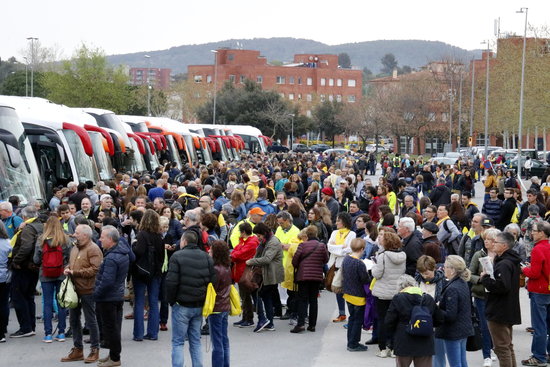Some of the participants coming from the city of Girona for the demonstration on April 15 2018 (by Gerard Vilà) 